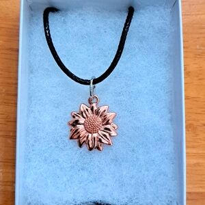 Rose Gold Sunflower Necklace